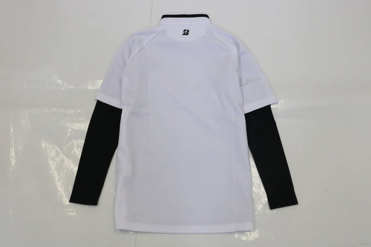35%OFF ★新品★　2019年秋冬モデル　ブリヂストンゴルフ　 メンズ　 半袖シャツ+アンダーウエア 　（2GQM2A）　ホワイト/Lサイズ