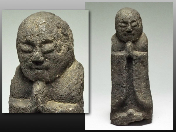 【静岡】123P 石材 地蔵菩薩 石仏 庭飾り 縁起物 高さ23cm