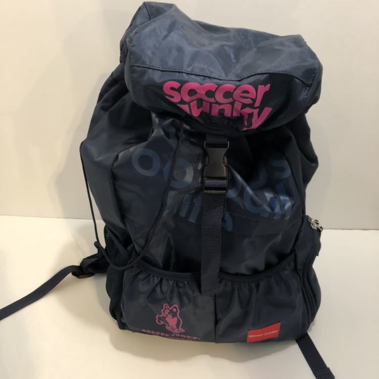 中古 SOCCER JUNKY バックパック 旅のお供+1 ネイビー SJ15080 NVY サッカー ジャンキー フットサル デイパック カバン リュックサック