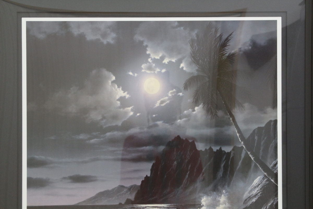 by 楽天市場】ケオニオブハワイ アンソニー・キャセイ「ハワイアンシルエット」 サンサーフ SUN by HAWAII OF KEONI 絵画