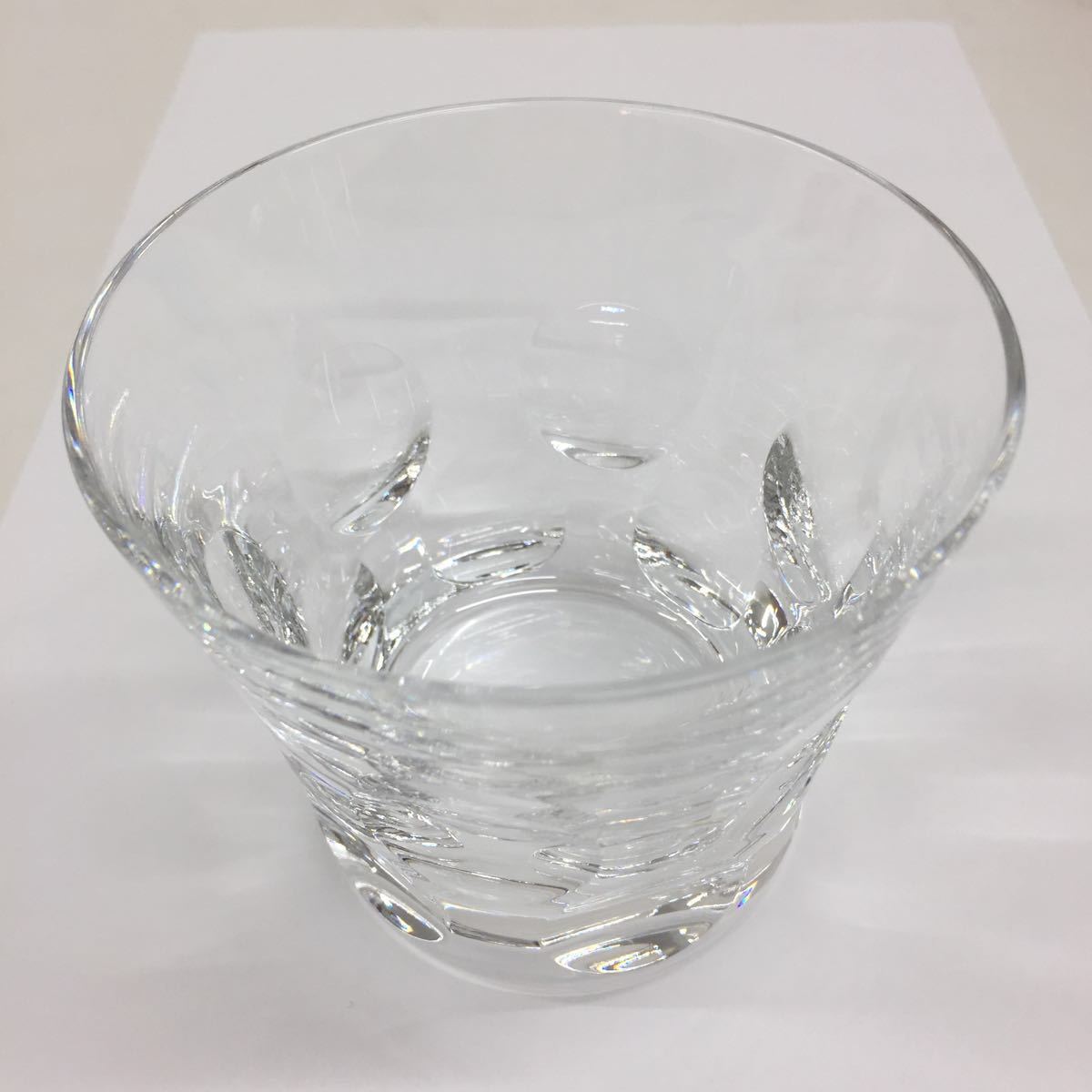 c) 美品 Baccarat バカラ ベルーガ タンブラー ペア 2客セット 箱付き ロックグラス ペアグラス 2個セット