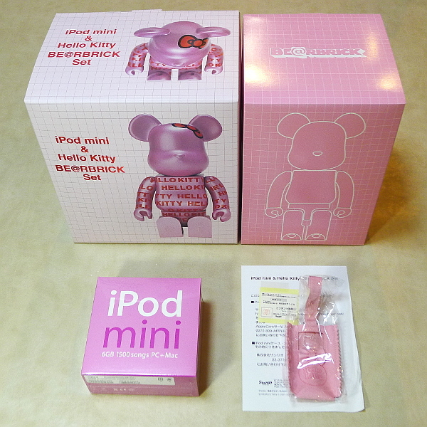 未使用！☆ iPod mini ＆ Hello Kitty BE@RBRICK Set 限定品 
