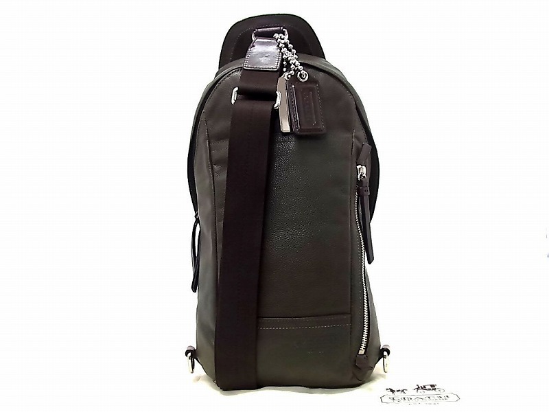 美品 COACH コーチ トンプソン 本革 ボディバッグ 70617 黒 1円 □美品□ COACH コーチ 70617 トンプソン コンバーチブル レザー