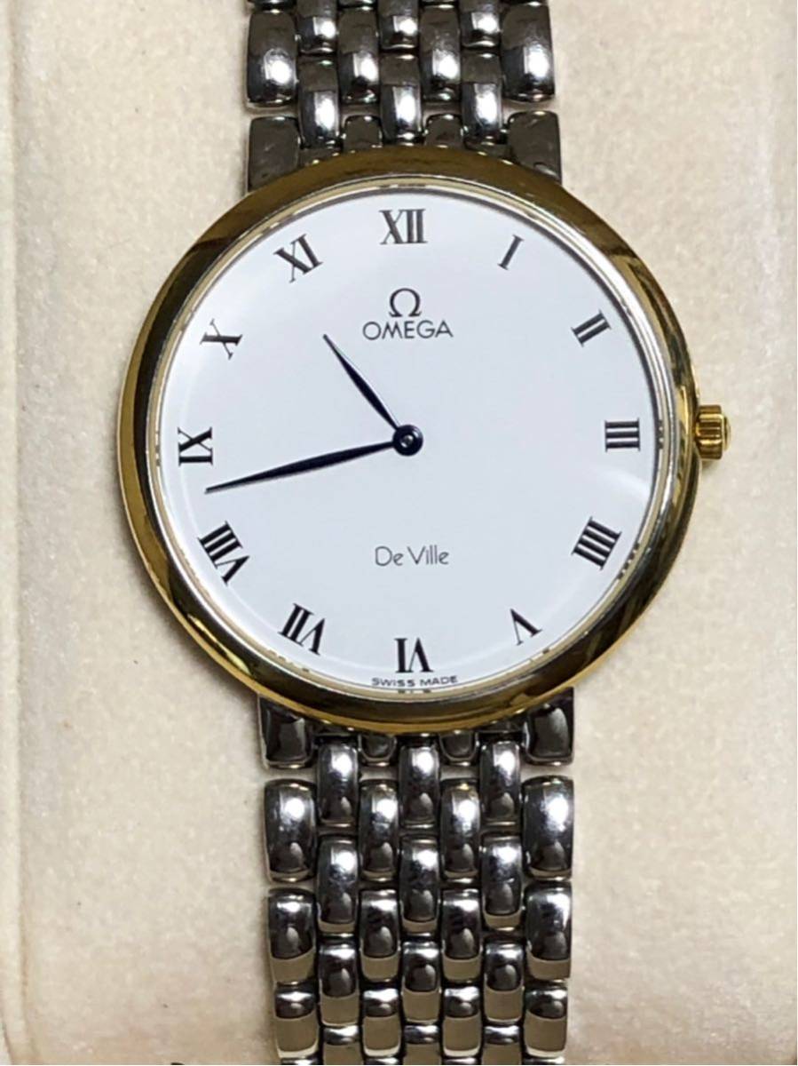 超 正規品 Omega Deville オメガ デビル アンティーク メンズ 腕時計 ゴールドコンビ クオーツ 電池 デビル 売買されたオークション情報 Yahooの商品情報をアーカイブ公開 オークファン Aucfan Com