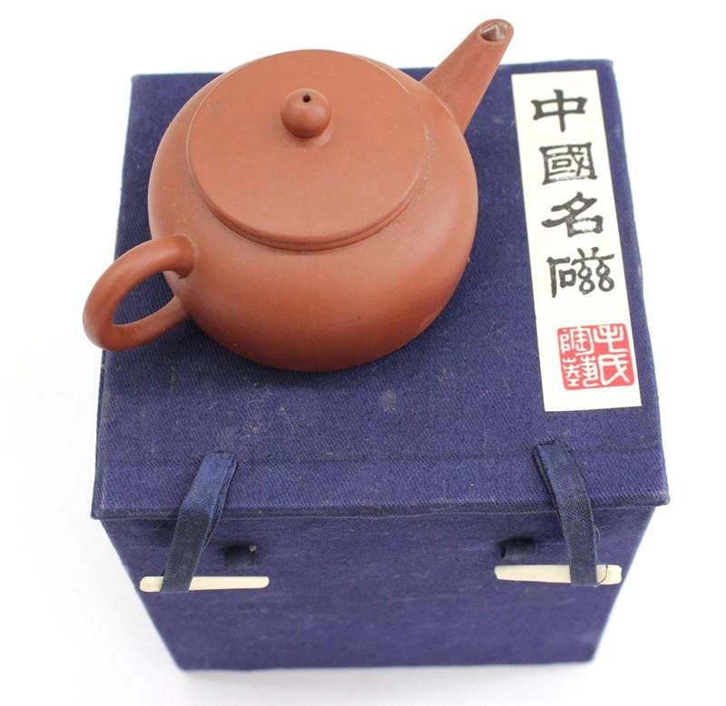 朱泥 唐物 煎茶道具 中国古玩 蔵出し品 後手急須 紫砂 蔵出⁄江戸