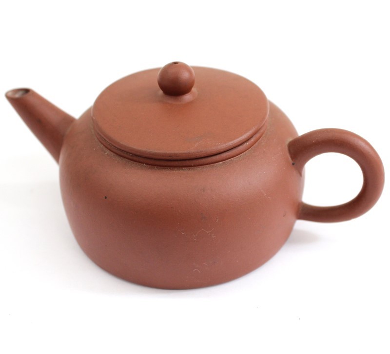 朱泥 唐物 煎茶道具 中国古玩 蔵出し品 後手急須 紫砂 蔵出⁄江戸