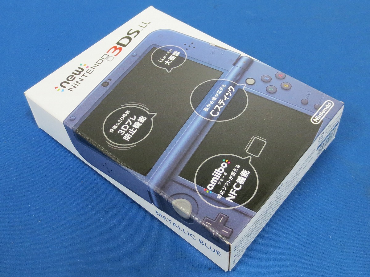 1円～☆Nintendo Newニンテンドー3DS LL本体≪F≫ メタリックブルー 