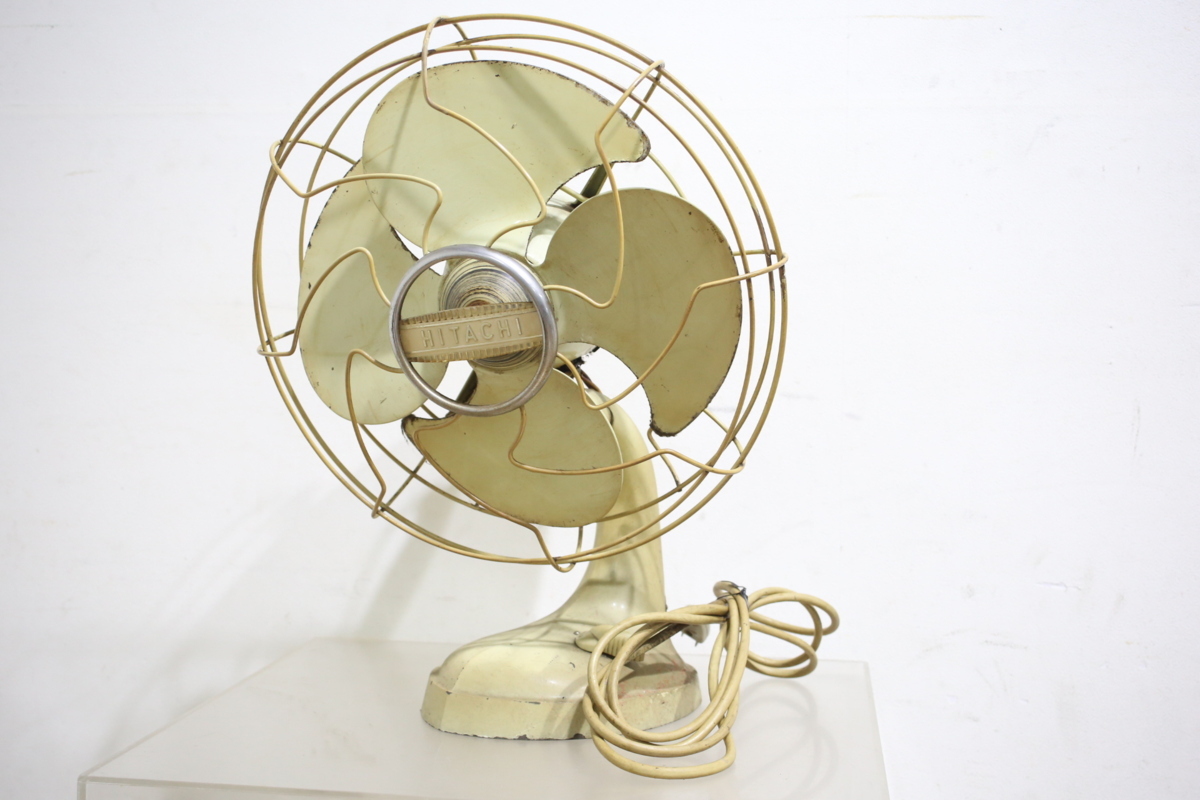▽ HITACHI ▽ レトロ 日立 A.C.DESK FAN 4羽 卓上 扇風機 M-6031G