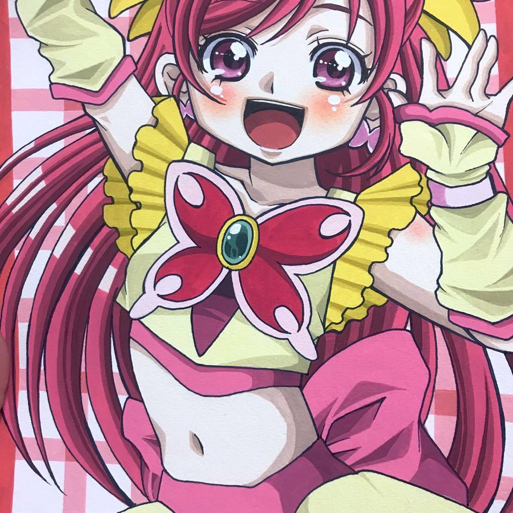 同人手描きイラスト Yes プリキュア5 キュアドリーム サイズ 手描きイラスト 売買されたオークション情報 Yahooの商品情報をアーカイブ公開 オークファン Aucfan Com