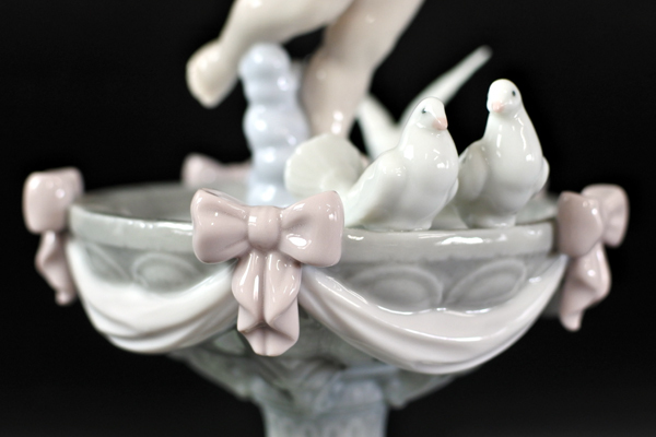 ▽美品 LLADRO リヤドロ No.6458 愛の泉 キューピッド 廃盤品 フィギュ