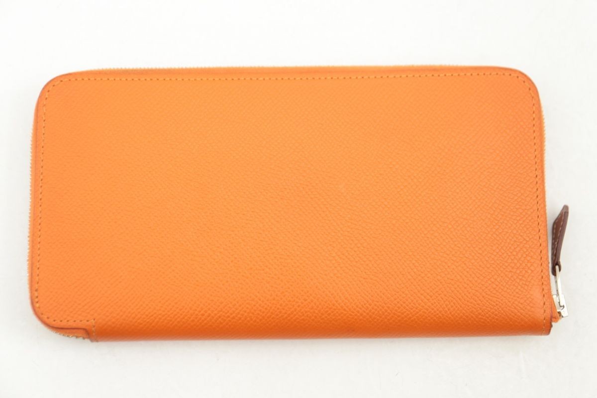 エルメス 財布 アザップロング シルクイン ヴォーエプソン オレンジ
