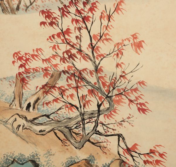 真作】中国書画 近代女書画家 〈 潘素 仕女図 〉掛け軸 肉筆紙本 文房