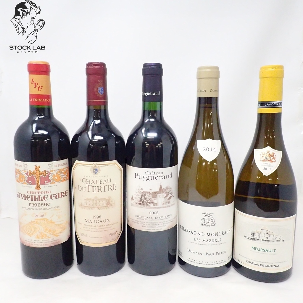 本物保証，豊富な 未開栓 ワインまとめ売り シャトー デュ テルトル シャトー ピュイゲロー等 1998 2002 2006 2013 2014 750ml 5本セット 同梱不可(セット、まとめ売り)｜売買されたオークション情報、yahooの商品情報 セット、まとめ売り