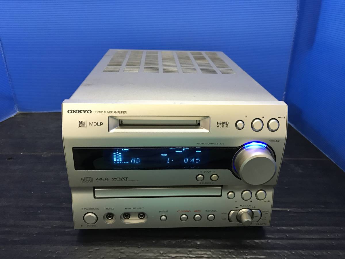 ONKYO CD/MD Tuner Amplifier 台付き ONKYO CD⁄MDチューナーアンプ オンキョー TUNER AMPLIFIER | FR-SX7A