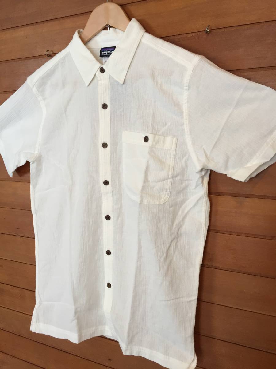 未使用！お買い得！Sサイズ patagonia パタゴニア メンズ A/Cシャツ ACシャツ サラサラ 涼しい 半袖シャツ 白 ホワイト