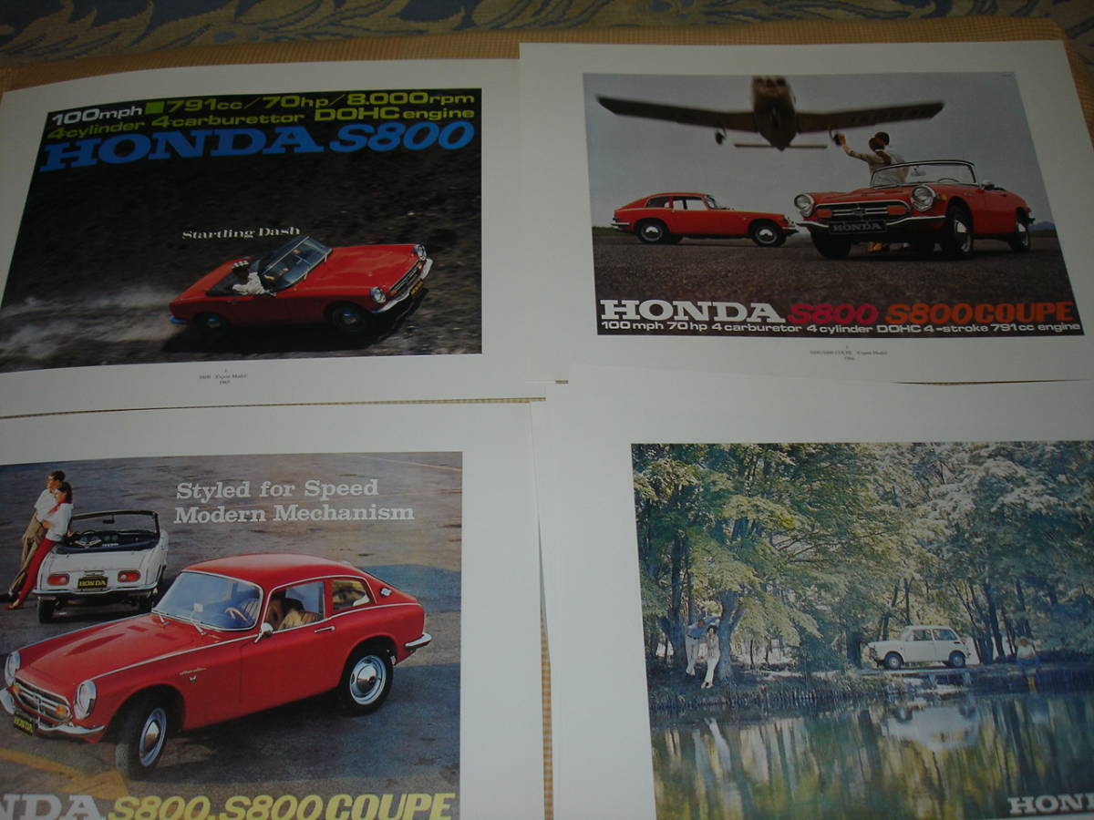 限定品 添野清氏撮影 ホンダ ポスター S800_NSX 50 HONDA POSTERS 50枚