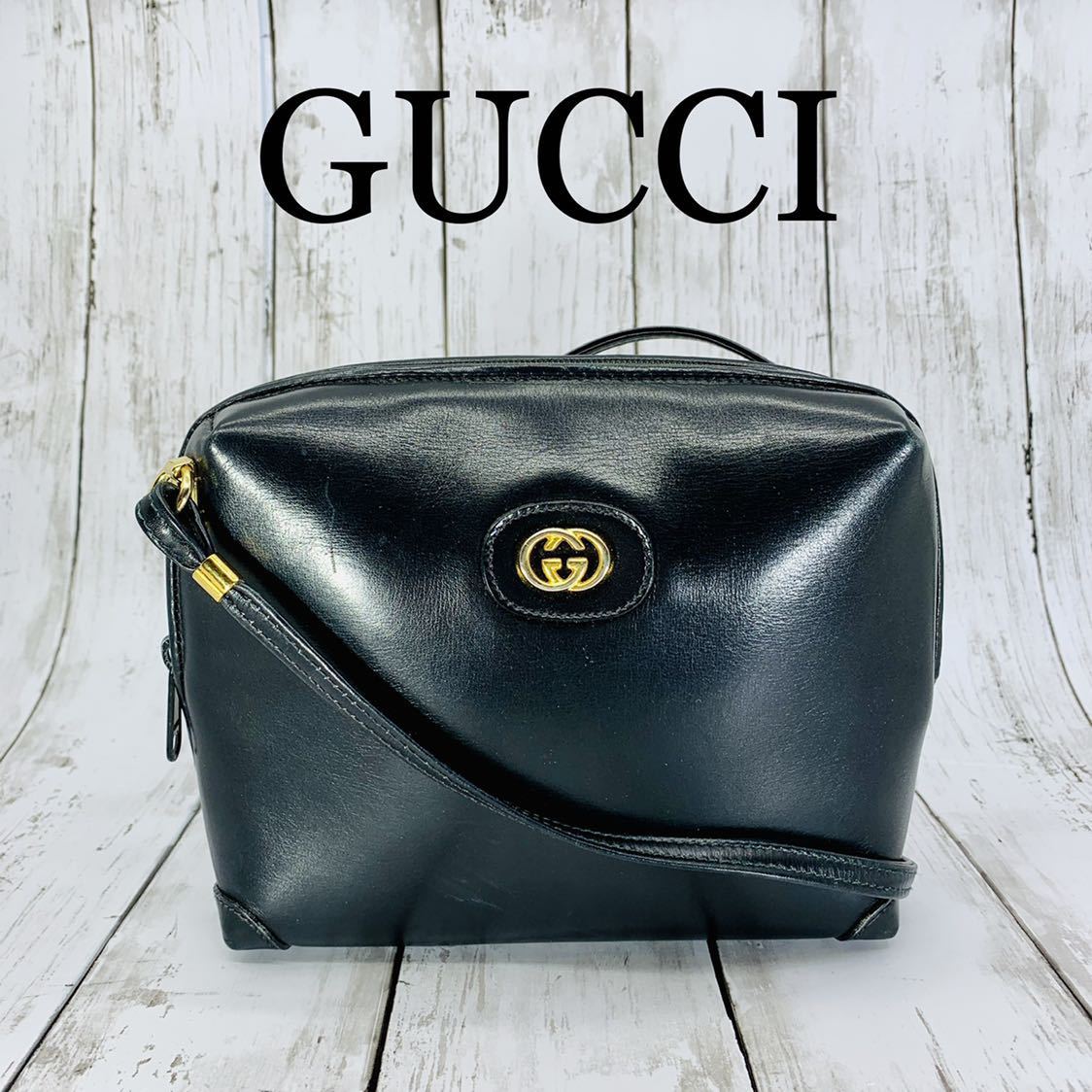 激レア OLD GUCCI ロゴ金具 レザー ショルダーバッグ 【公式通販】
