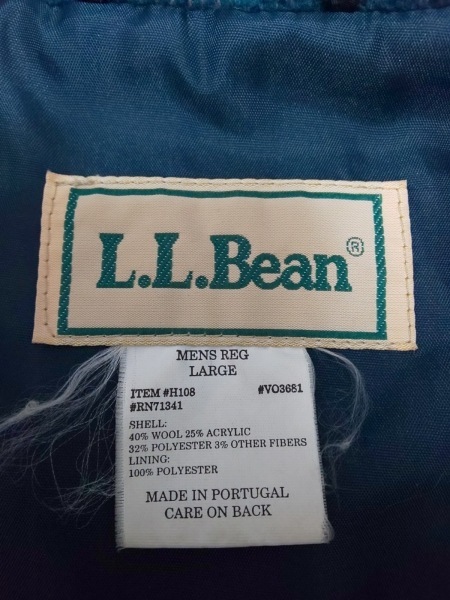 エルエルビーン L.L.Bean ブルゾン サイズL グレー×グリーン×ライトブルー メンズ 冬物 ジャケット (エルエルビーン) ブルゾン エルエルビーン 襟 00s エル・エル・ビーン・セーター・フリース・フルジップ・ジャケット