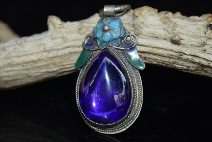 極珍品 稀少 寶石象嵌 景泰藍吊墜 根付 裝身具 佩戴物 貴重 飾品 収蔵品