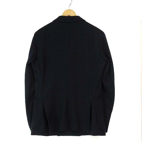 ドレステリア DRESSTERIOR ジャケット アンコン ダブル 無地 ウール 黒 44 アウター