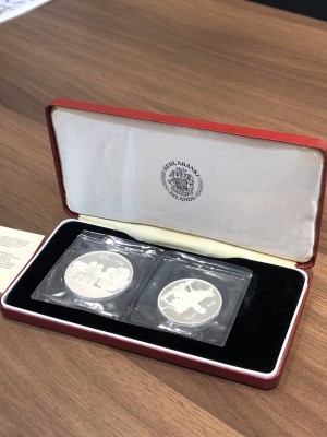 1974年 500クローネ SV925 アイスランド アイスランド銀貨 入植1100年
