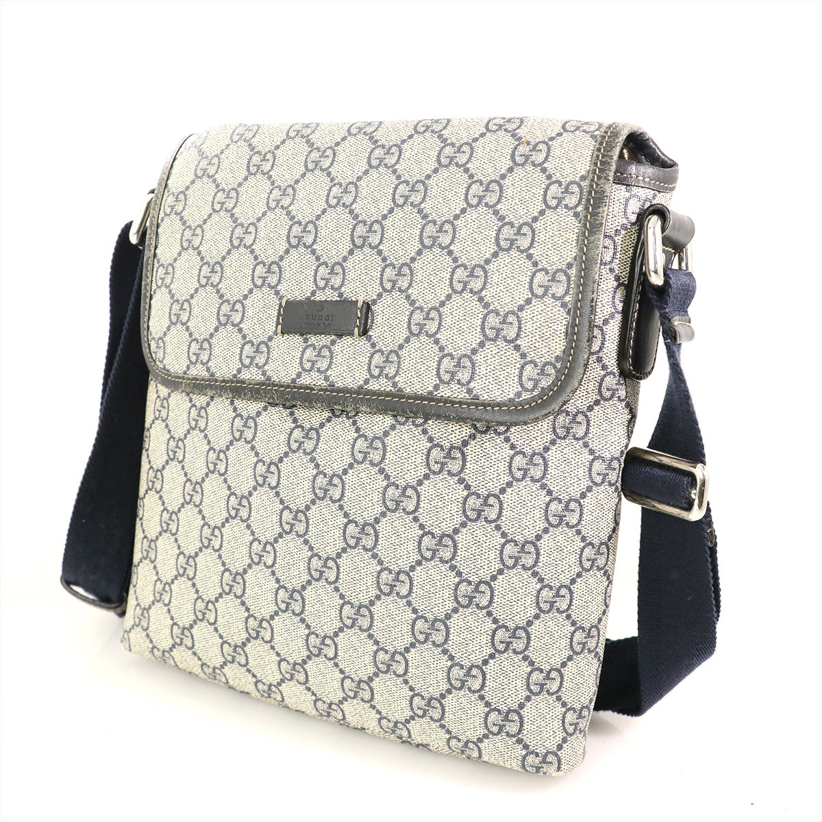 グッチ GUCCI GG柄 ショルダーバッグ ライトブルー ベージュ ・ ニュー 