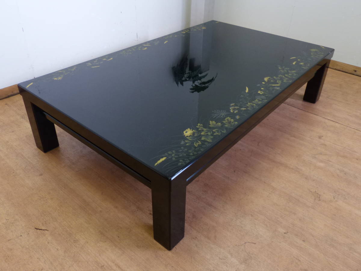  MORISHIGE/モリシゲ/森繁 5.0尺 諏訪 座卓 漆塗り 黒 鳥 草花 伝統工芸 和室 お座敷 客間(座卓、ちゃぶ台)｜売買されたオークション情報、yahooの商品情報をアーカイブ公開 - オークファン 座卓、ちゃぶ台