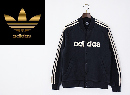 数量限定，セール ②H0638 アディダス adidas 肉厚スエット ジャケット ブルゾン M ブラック クリーニング済み(ジャンパー、ブルゾン)｜売買されたオークション情報、yahooの商品情報をアーカイブ公開 - オークフ 男性用
