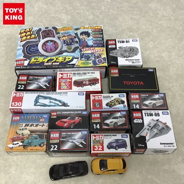 1円～ 訳あり トミカ ランボルギーニ イオタ SVR、トヨタS-FR、ダイハツ ムーヴ、航空自衛隊T-4 ブルーインパルス 他 /ミニカー