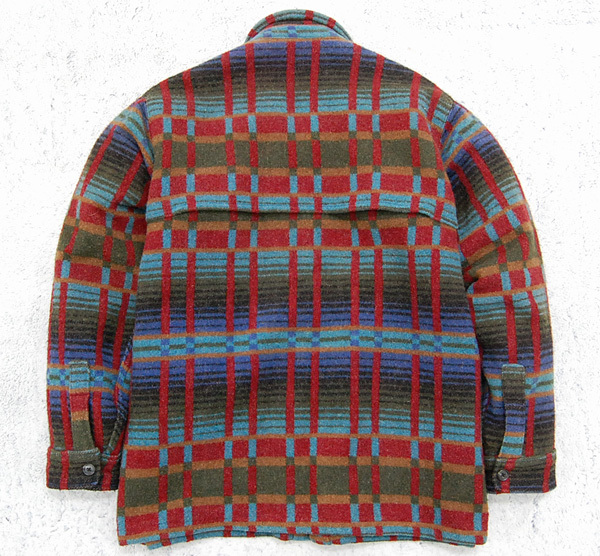 希少80s紺タグ！アメリカ製 ウールリッチ Woolrich ネイティブ柄
