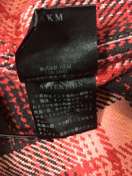 美品☆【AKM×FIVE BROTHER】コットンチェックシャツ M FIVE BROTHER (ファイブブラザー) フランネル ヘビー ライトフランネル