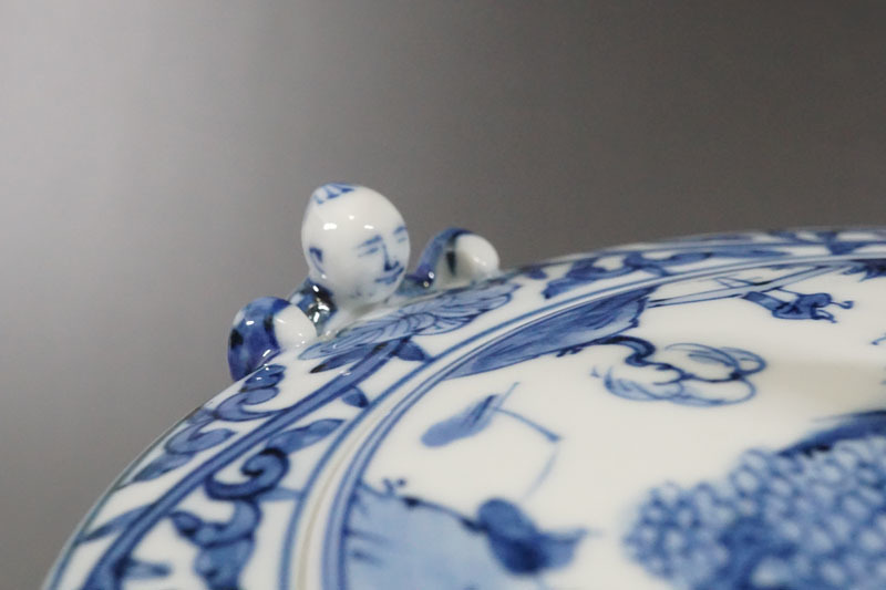 W72 水指 『祥瑞写 青華』『平安 高野昭阿弥 造』 共箱 茶道具