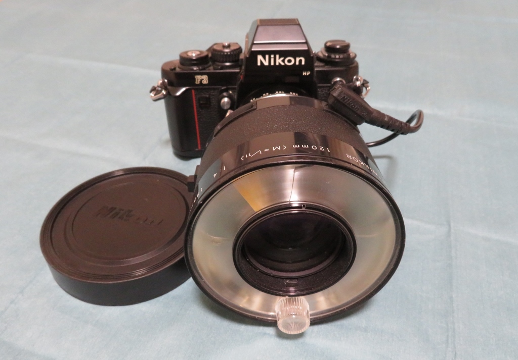 【美品】Nikon F3 本体/メディカルニッコール120mm Nikon ニコン F3 メディカルニッコール 120mm ストロボセット 動作不明