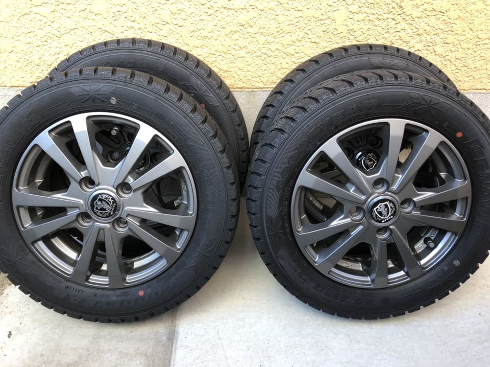 中古 スタッドレスタイヤ 155/65R13 ホイールセット タイヤ