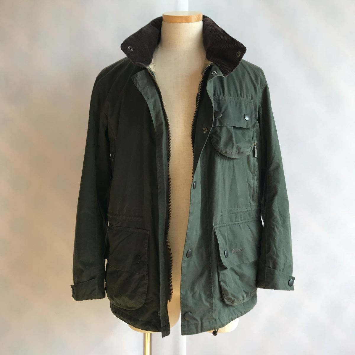 希少! 正規品 バブアー テレマーク ジャケット オイルド コットン セージ 緑 sizeS 三井物産 マウンテンパーカー ハンティング アウトドア