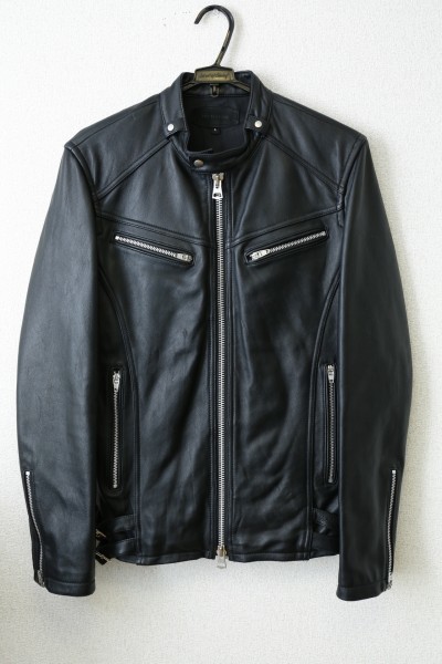 JACK ROSE ジャックローズ♪シングルライダースジャケット レザージャケット♪ブラック サイズ4(ML程度のサイズ感です)