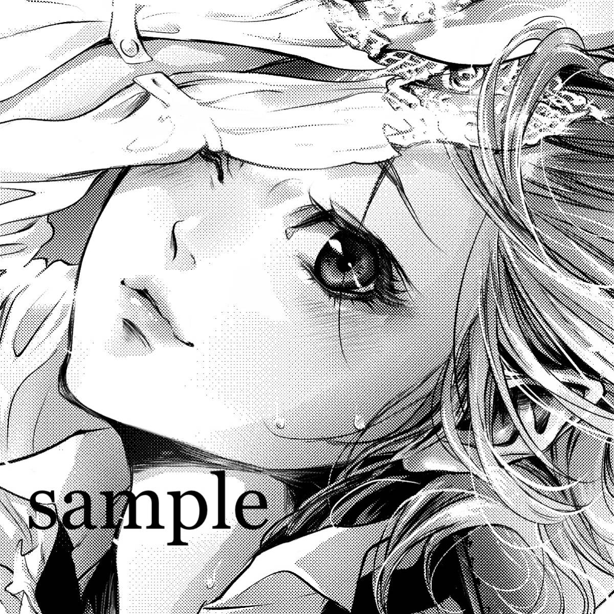 リクエスト オリジナルデジタルイラスト【モノクロ】(手描きイラスト