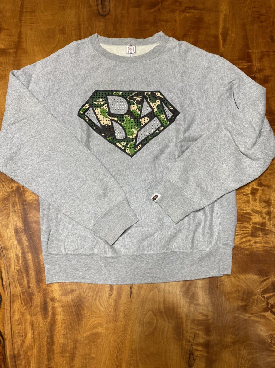 APE スワロフスキー スウェット Mサイズ ABCカモ Swarovski NIGO 
