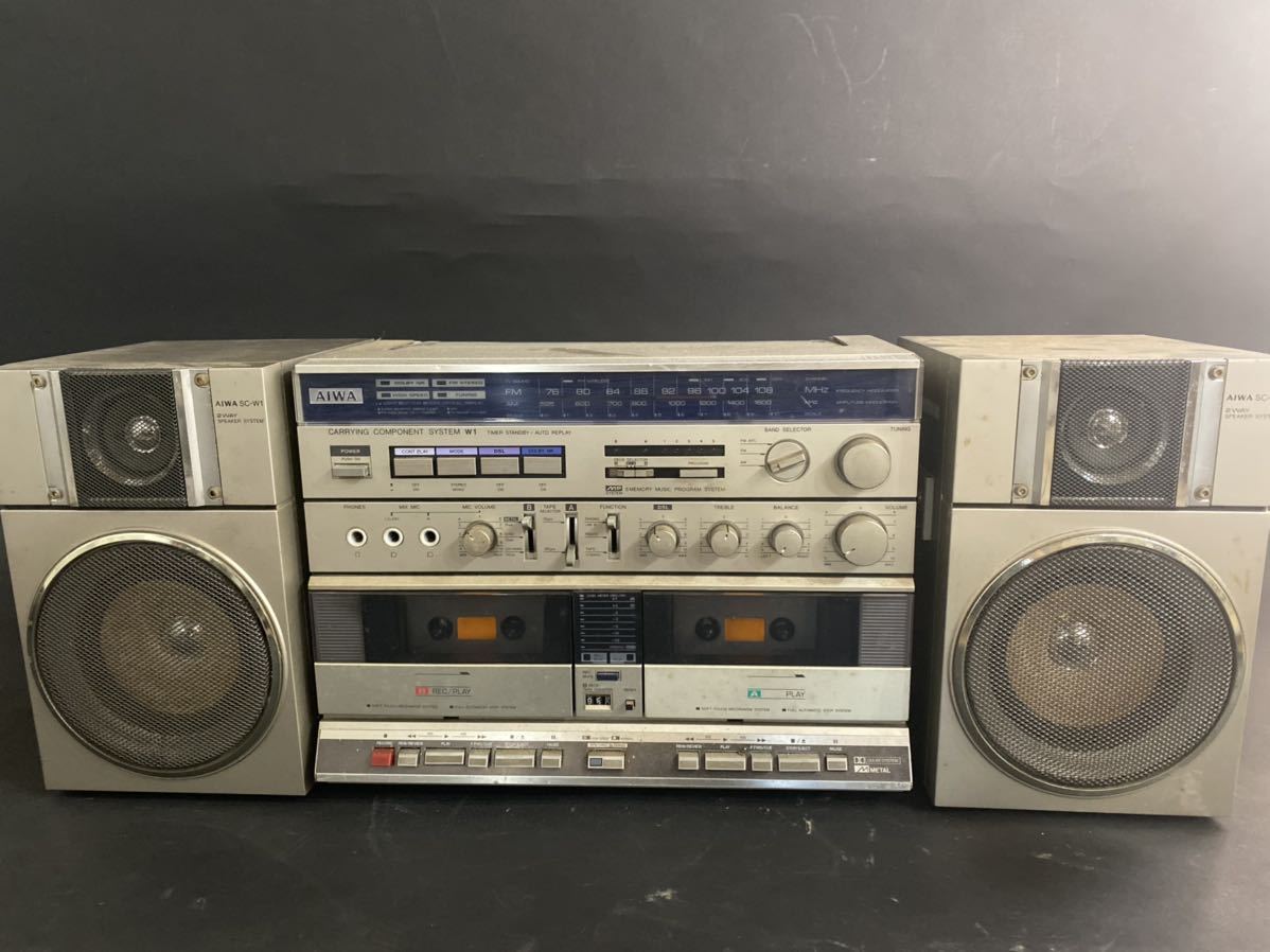 アイワ AIWA CA-W1 昭和レトロ 当時物 ダブルラジカセ ダブル ラジカセ