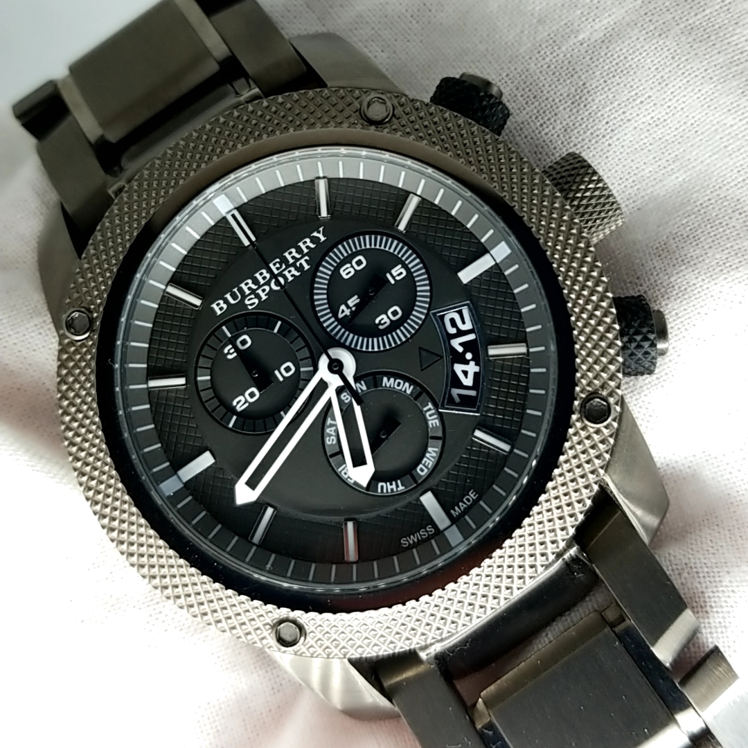 【限定セール，大人気】 BURBERRY SPORT CHRONOGRAPH BU7716 バーバリー クロノグラフ(バーバリー)｜売買されたオークション情報、yahooの商品情報をアーカイブ公開 - オークファン バーバリー