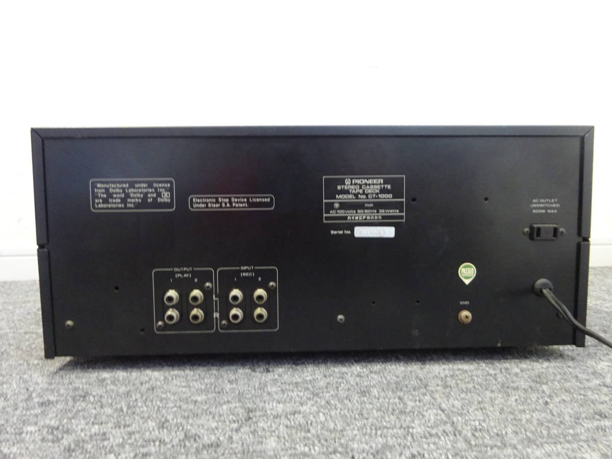 C】Pioneer CT-1000 カセットデッキ パイオニア 185210 パイオニア
