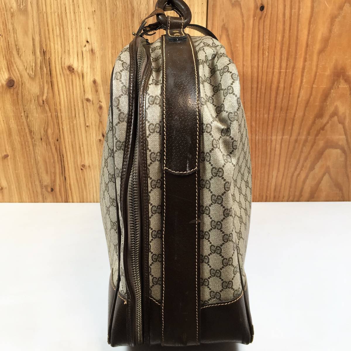 極美品 【正規品】Gucci グッチ ヴィンテージ シェリーライン 旅行用 