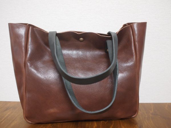 ハンドメイド本革プルアップヌメ革C☆クリーマーレザーFUトートバッグ