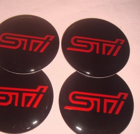 【送料無料】スバル SUBARU-STI のホイールセンターキャップ ステッカー [並行輸入品]_1