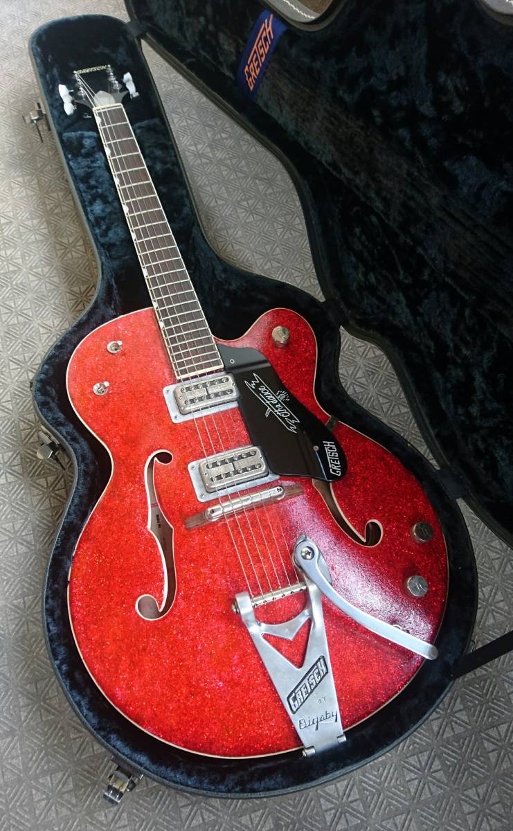Gretsch 6119 テネシーローズ 赤ラメ レッドスパークル 改造品
