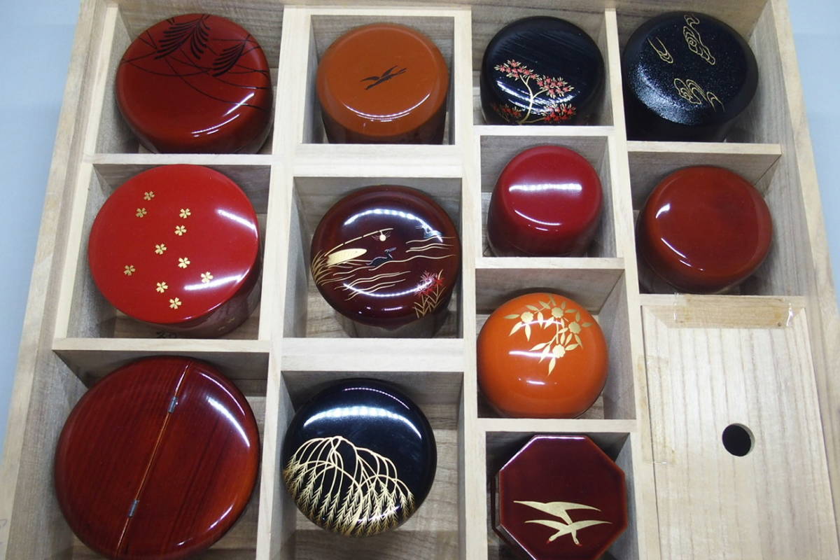 峰春 井伊宗観好 十二月茶器 棗 全揃 共箱 共布