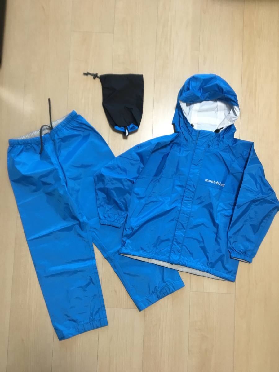  モンベル mont-bell Kid's 120 クレッパー 青 レインウェア レインコート 上下セット 子供 キッズ カッパ 男の子 保存袋(モンベル)｜売買されたオークション情報、yahooの商品情報をアーカイブ モンベル