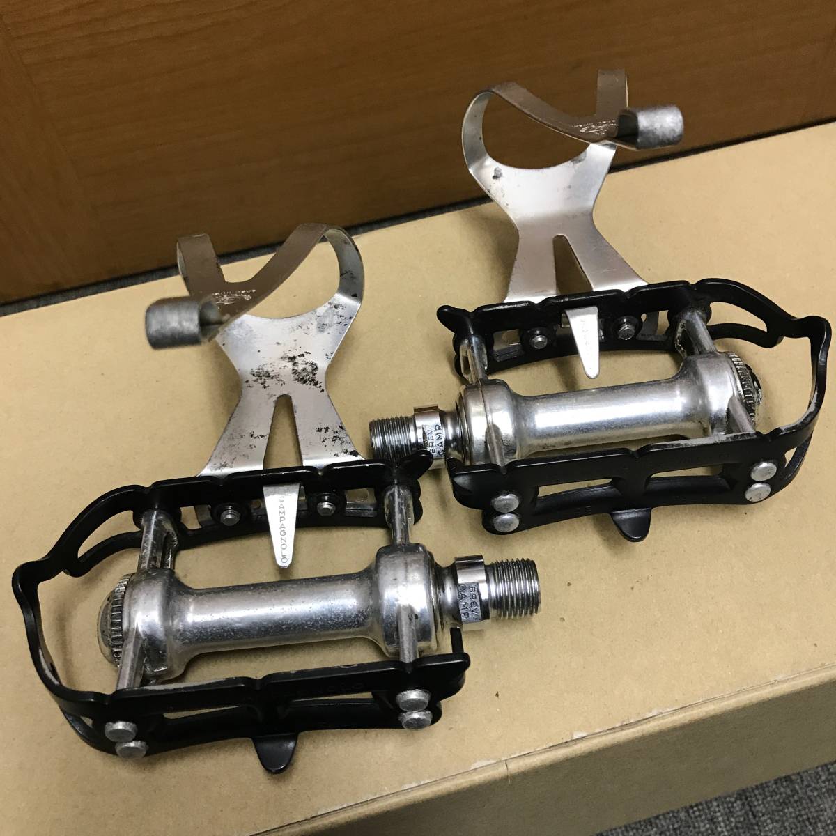 CAMPAGNOLO RECORD ペダル　トークリップ付き　美品 カンパニョーロ_2