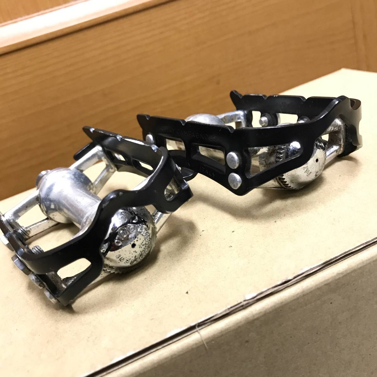 CAMPAGNOLO RECORD ペダル　トークリップ付き　美品 カンパニョーロ_8