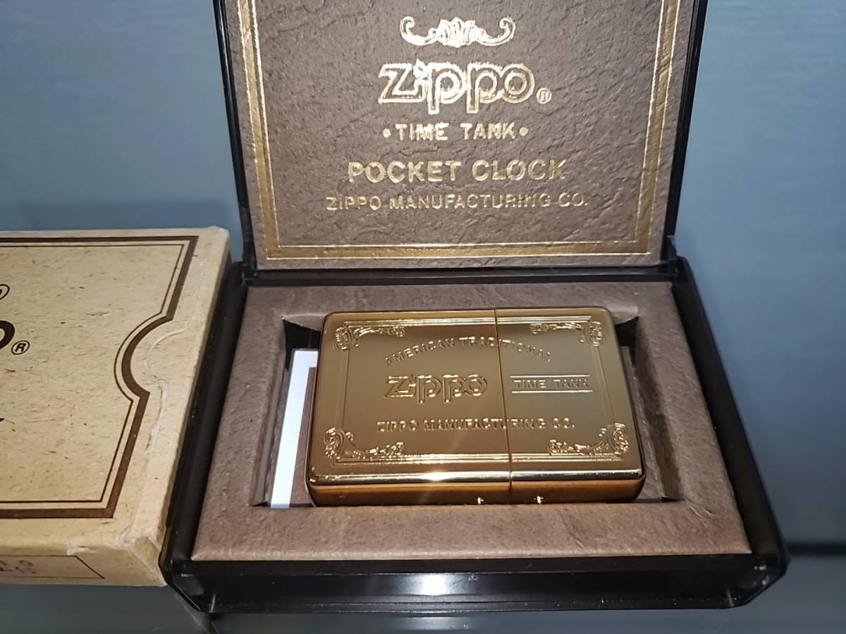 Zippo ジッポー TIME TANK ゴールド POCKET CLOCK タイムタンク 希少